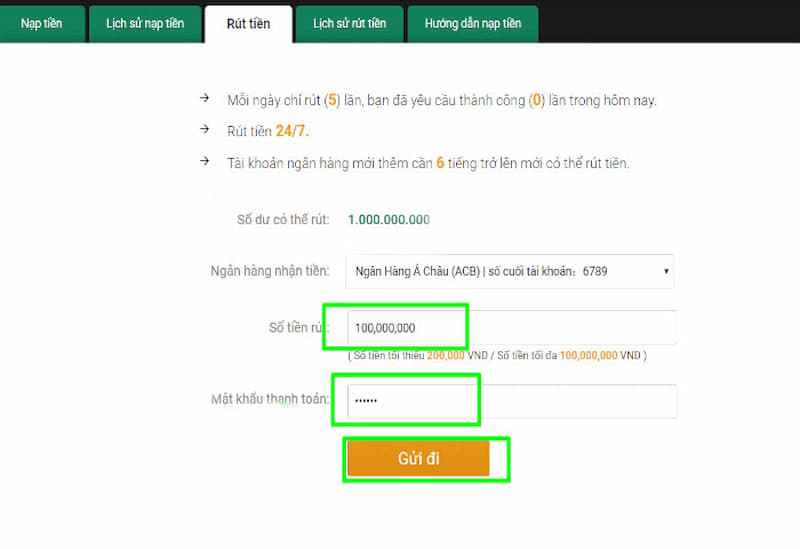 hướng dẫn rút tiền loto188