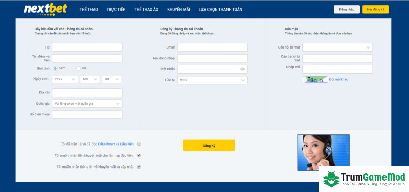 hướng dẫn đăng ký nextbet trên máy tính laptop