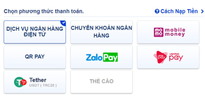 Những hình thức nạp tiền Sbobet